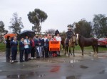 Boort Secondary College in the rain!