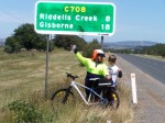 Woo hoo Gisborne sign is awesome to see afte 1500 kms!